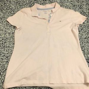 light pink collar shirt